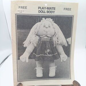 UNCUT Vintage Sewing PATTERN Play Mate Doll Body 19in NHC 100/19 9-84 Soft Sculp